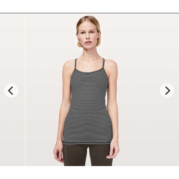 Lululemon Power Y Tank Black & White Stripes 8 - Picture 7 of 8